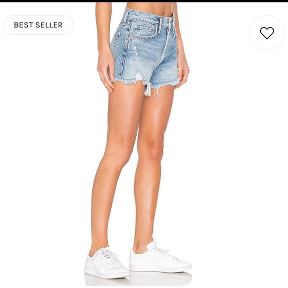 NWT AGOLDE Parker Vintage Denim Shorts in  Swampmeet, Size 26 - Picture 2 of 8